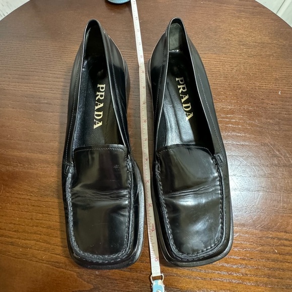PRADA LOAFERS black patent leather vintage 90s Y2K in size 35. GUC - Picture 13 of 15